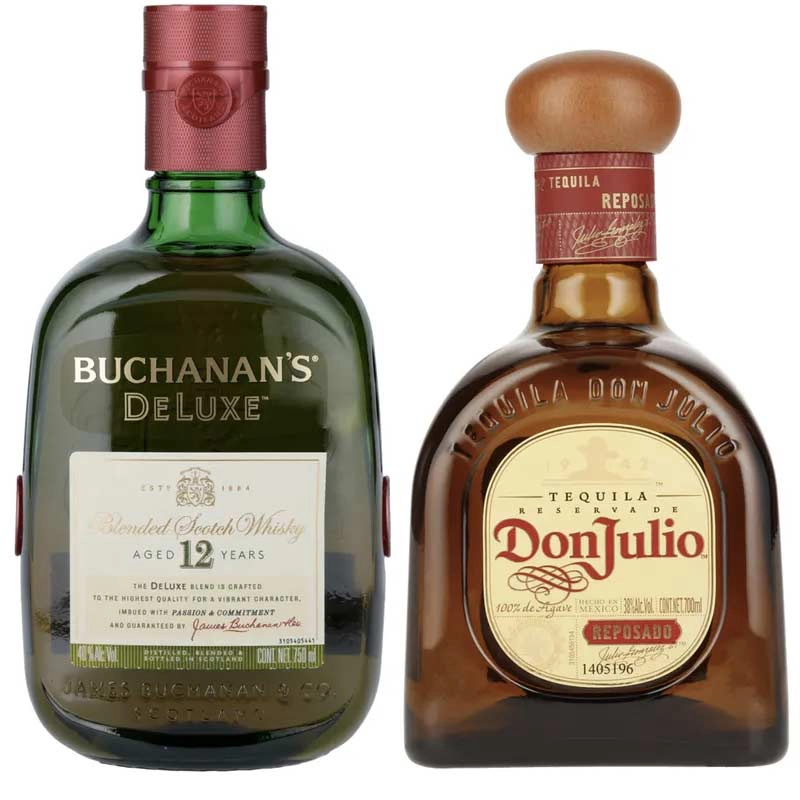 Whisky Buchanans 12 Años 750 ml. + Don Julio Reposado 700 ml. – Sampieri  Vinos y Licores
