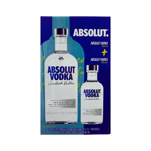 Vodka Absolut Original Azul 750 ml. + 200 ml.